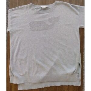 Vineyard‎ Vines Pullover Long Sleeve Light Grey Whale Logo Sweater Men's Large